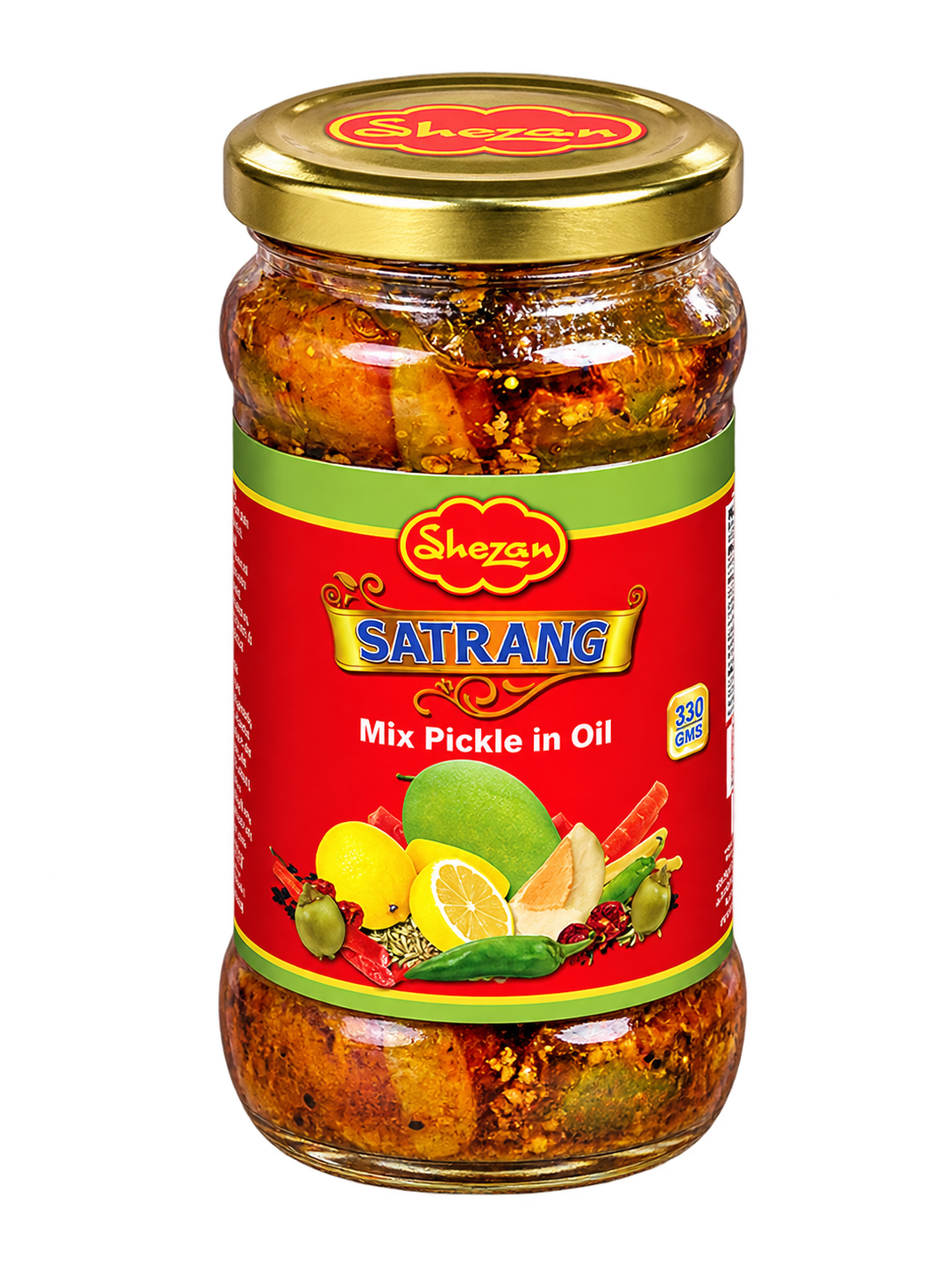 3D studio recreation of Shezan pickles packaging